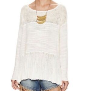 Free People Women’s Kristobel Crochet Knit Top Size Medium